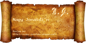 Nagy Jonatán névjegykártya