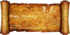 Nagy Jonatán névjegykártya